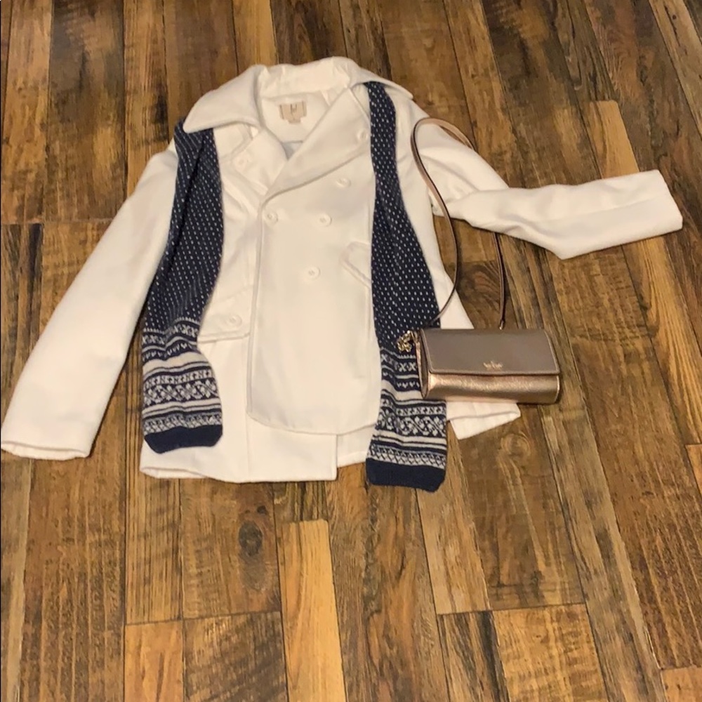 White Lost pea coat